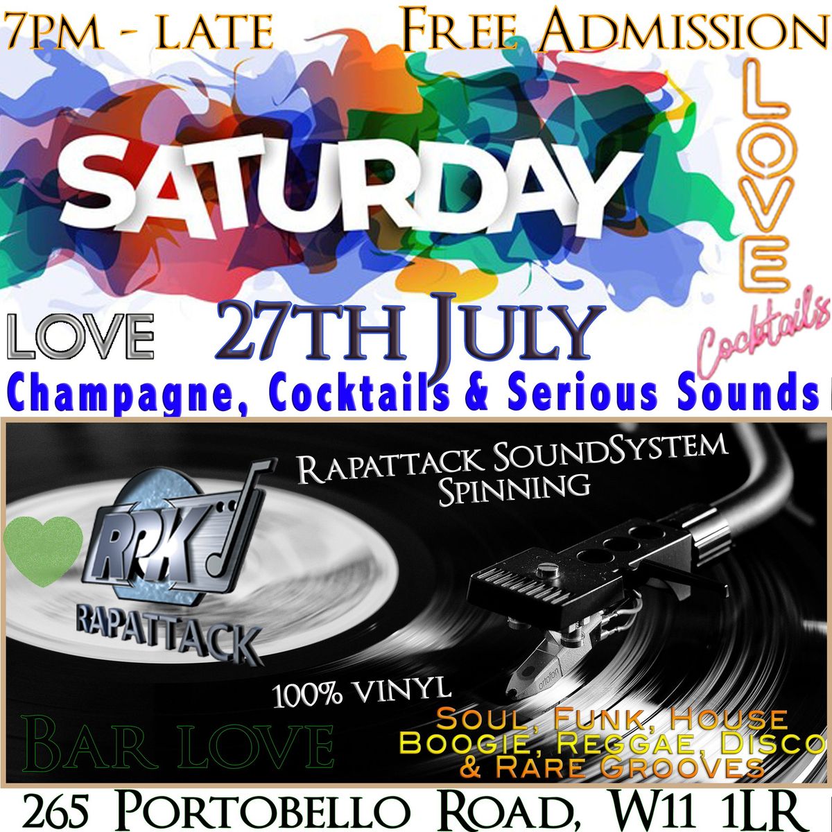 Saturday Grooves with Rapattack Sound System