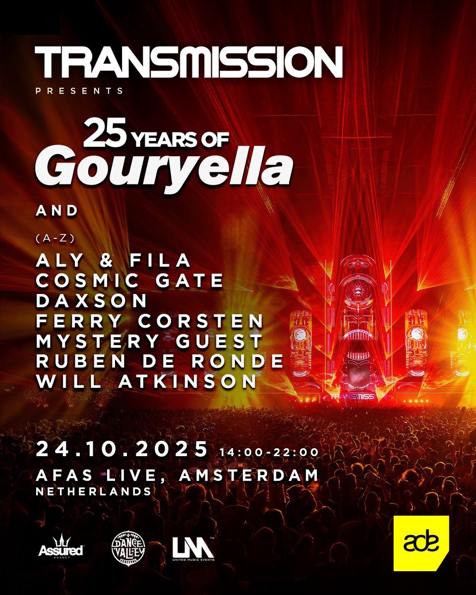 Transmission Presents: 25 Years of Gouryella Amsterdam Tickets