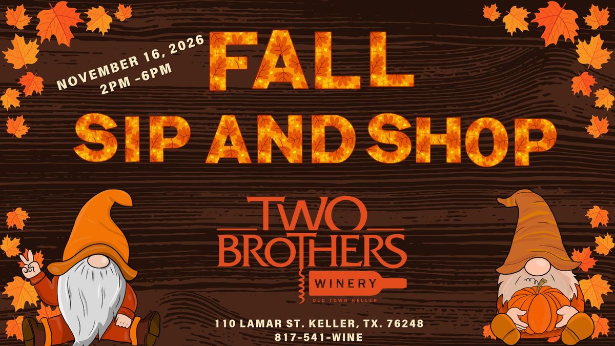 Fall Sip & Shop at Two Brothers Winery