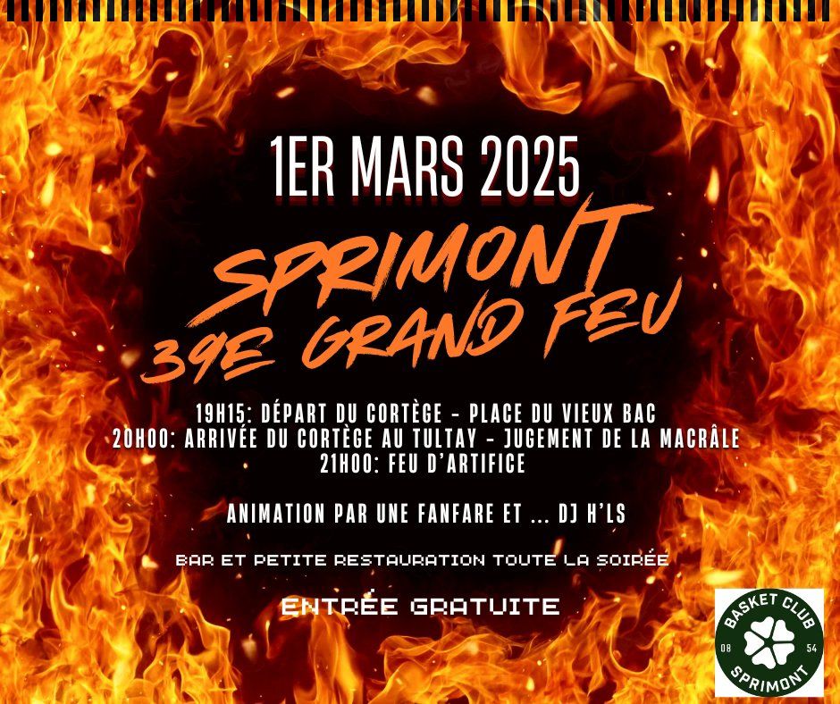 39e Grand feu de Sprimont! 