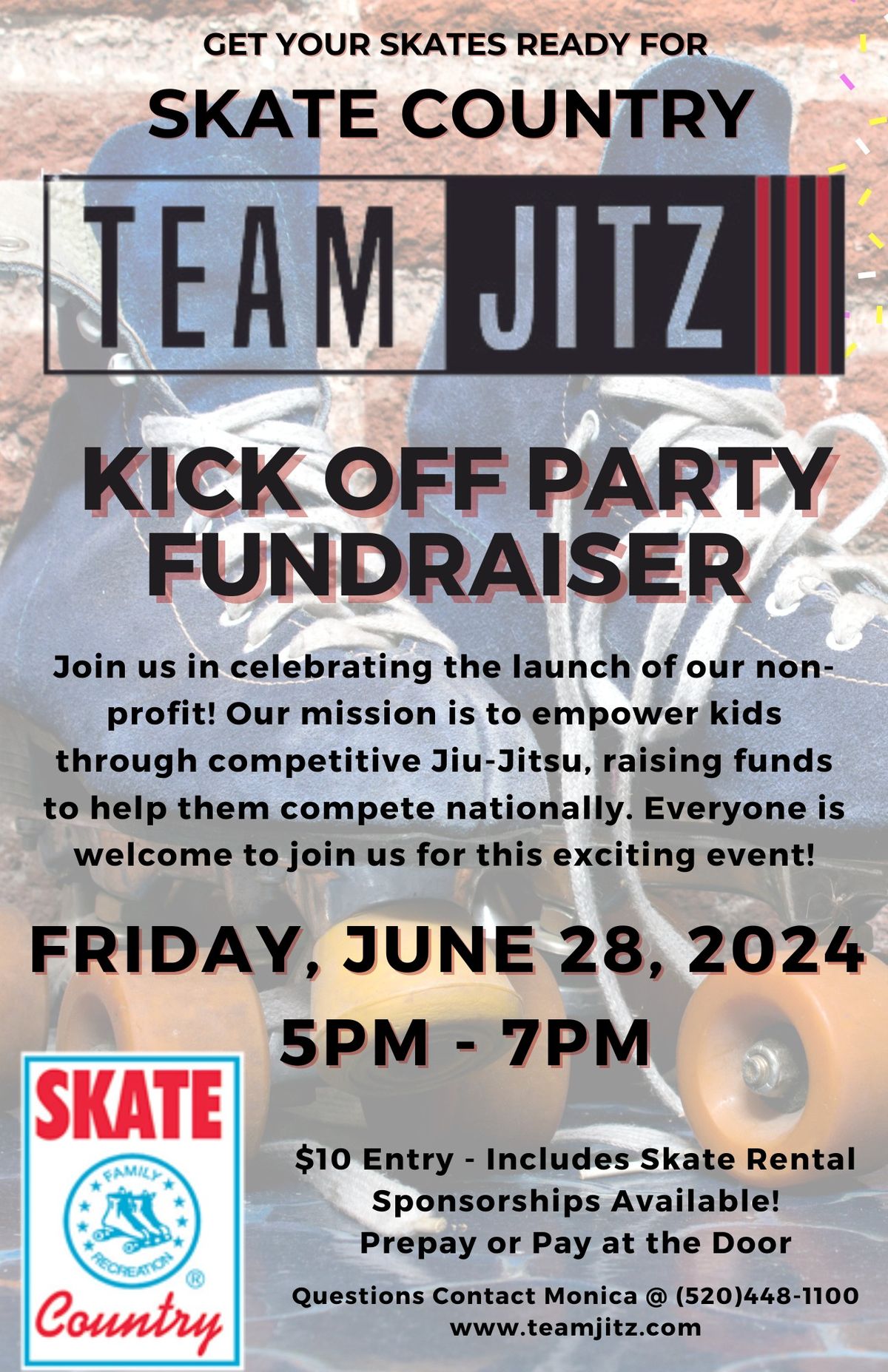 Kick off Party \/ Fundraiser @ Skate Country (Open to Public)