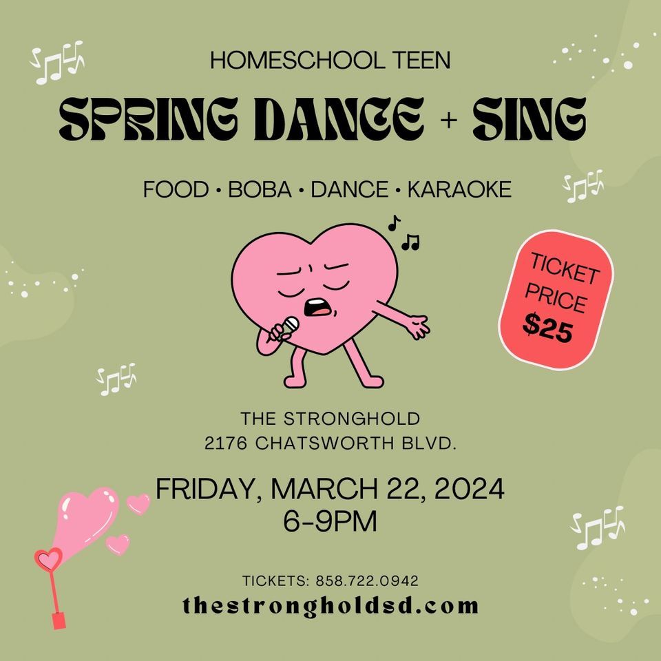 Homeschool Teen Spring Dance + Sing