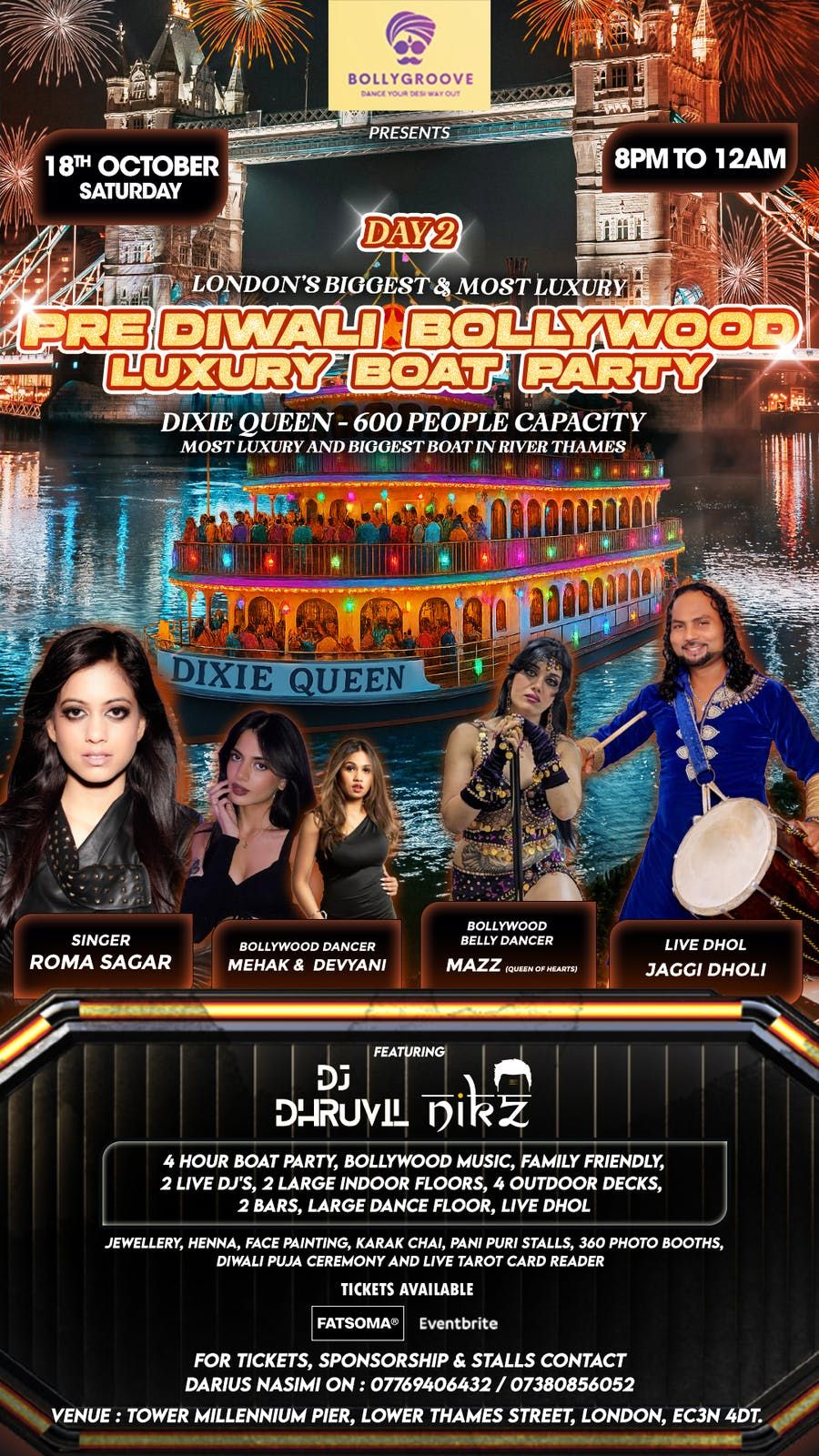 DAY 2 - LONDON'S BIGGEST & MOST LUXURY PRE-DIWALI BOLLYWOOD BOAT PARTY 2025