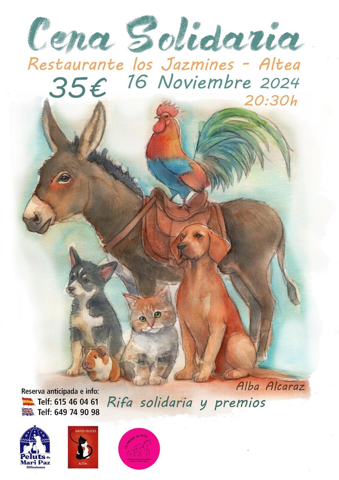 Cena solidaria para animales 