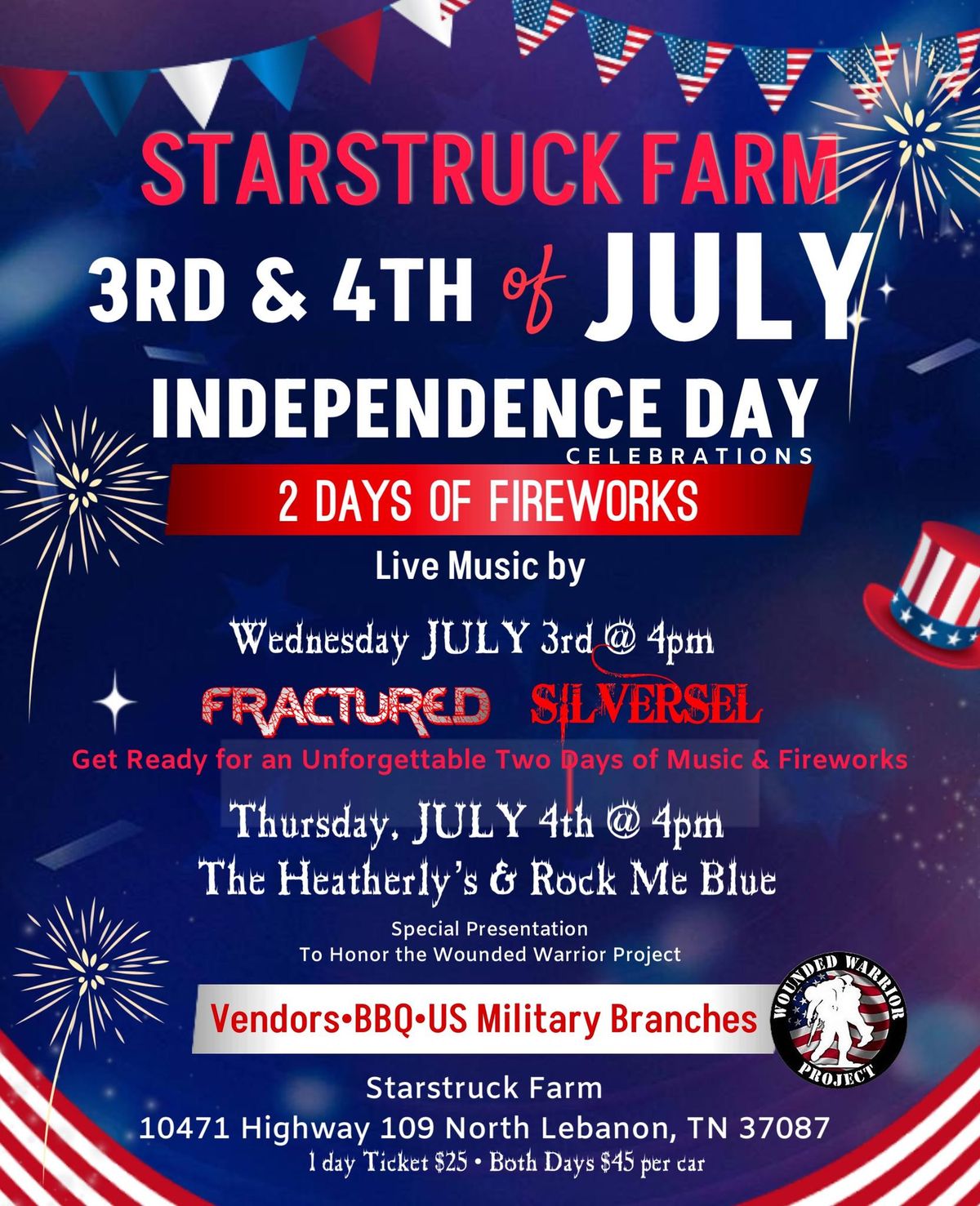 Independence Day Extravaganza - A Starstruck Farm 2 Day Event!