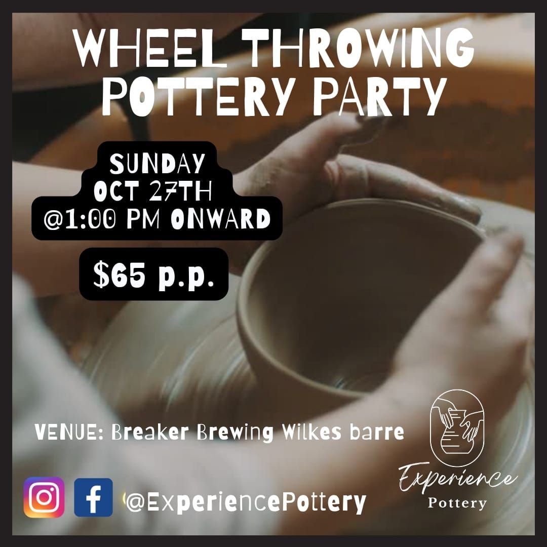 Wheel Throwing Pottery Party at Breaker Brewing Co.