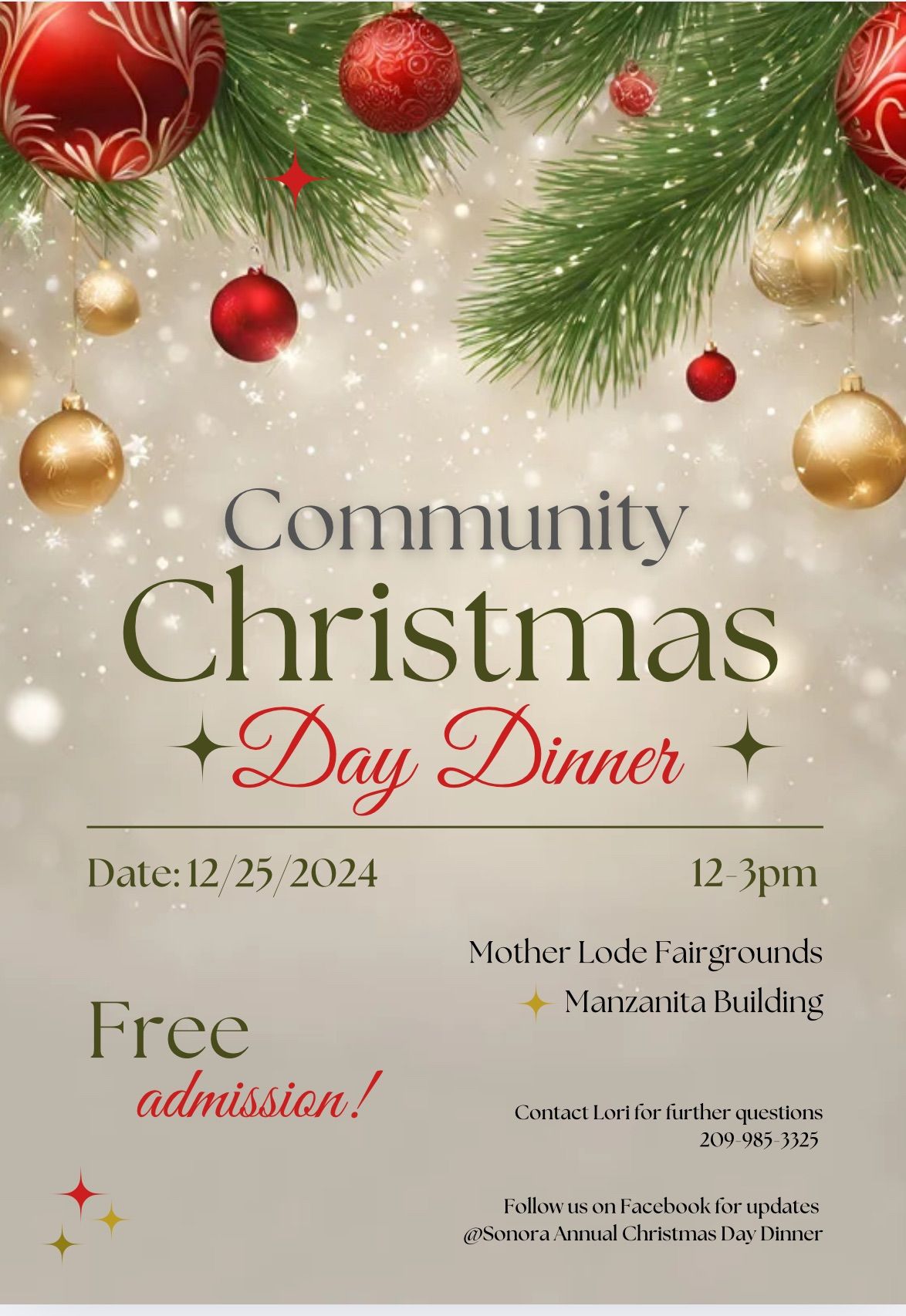 Sonora Community Christmas Day Dinner