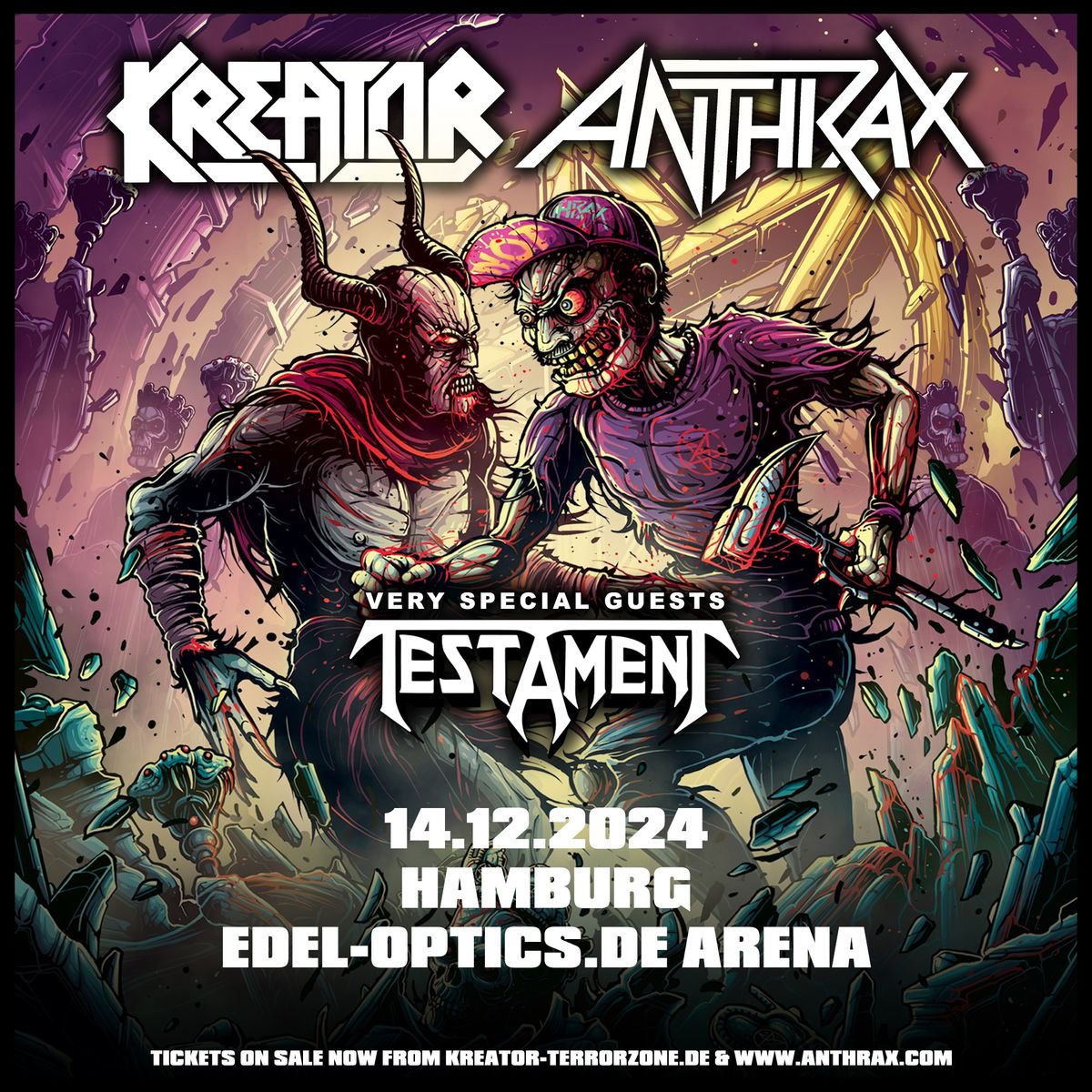 KREATOR & ANTHRAX - VERY SPECIAL GUEST: TESTAMENT | Hamburg