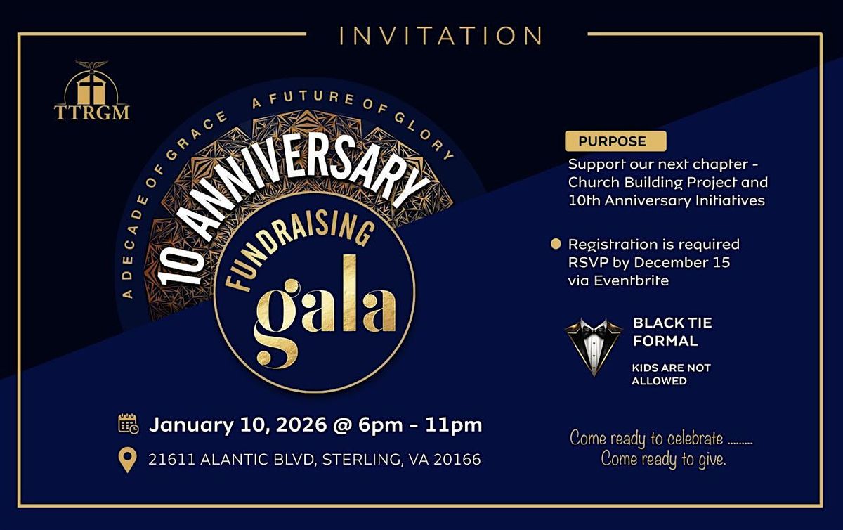 TTRGM 10th Anniversary Fundraising Gala