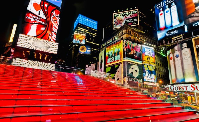 Times Square Stairs DMB Group Photo 