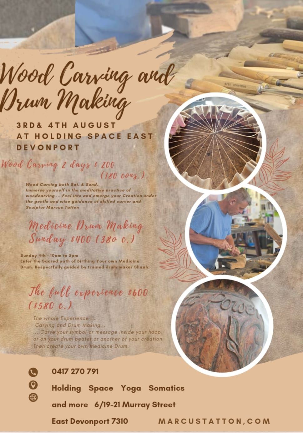 Wood Carving and Drum Making