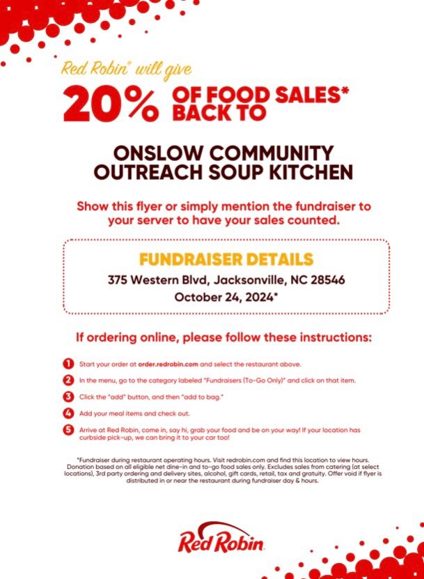 Mark Your Calendars for a Delicious Way to Support Onslow Community Outreach's Soup Kitchen!