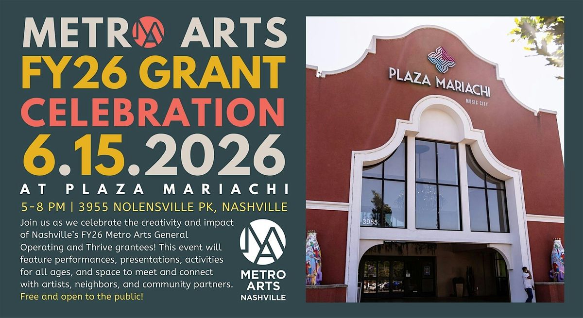 Metro Arts Grants Celebration for FY26