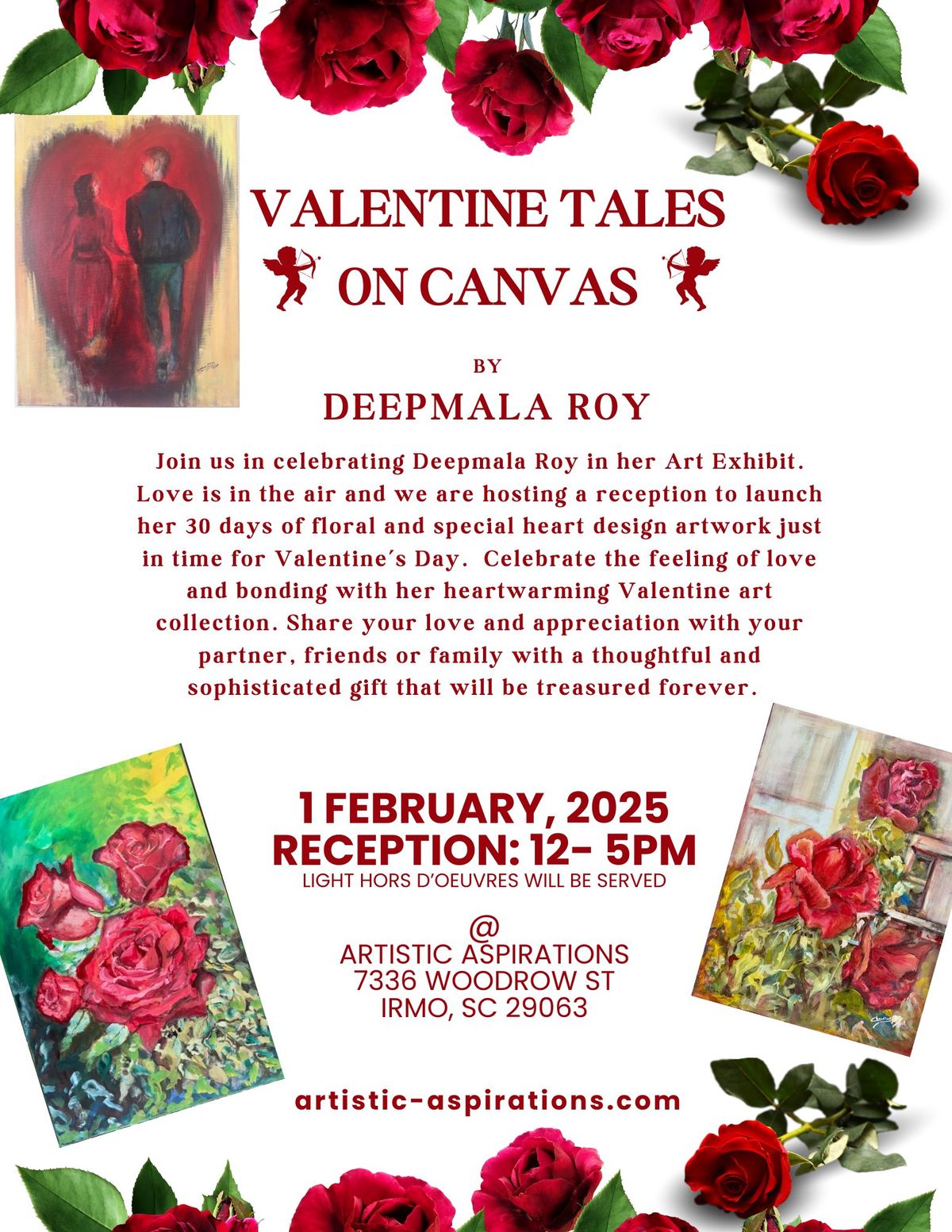 Valentine Tales on Canvas ART EXHITBIT by Deepmala Roy