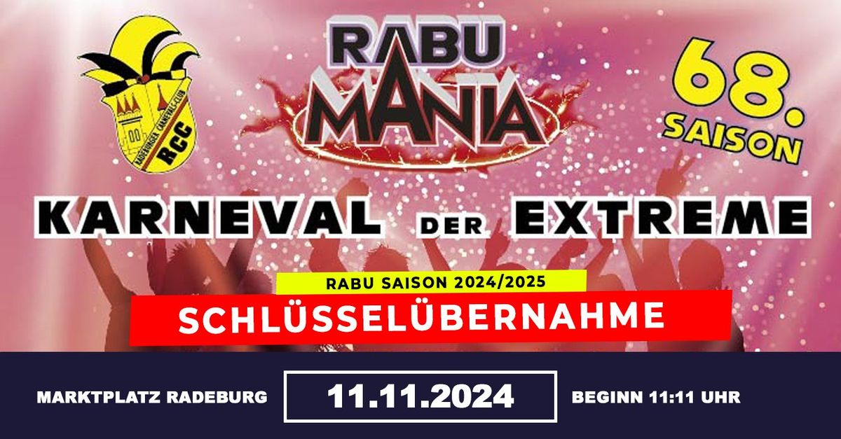 Schl\u00fcssel\u00fcbergabe | Radeburger Carnevals Club \u2219 11.11.