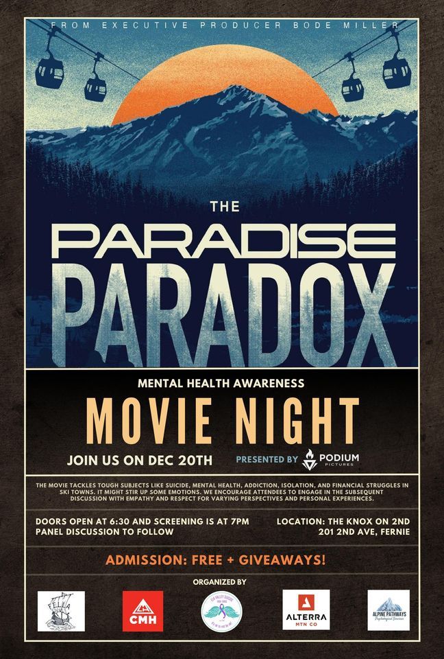 Mental Health  Awareness Movie Night : The Paradise Paradox by Podium Pictures