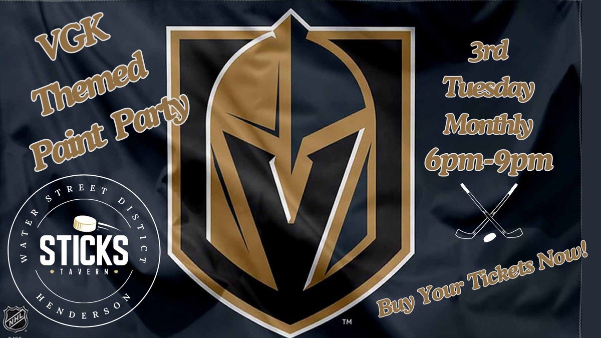 VGK Themed Paint Party at Sticks Tavern on Water Street