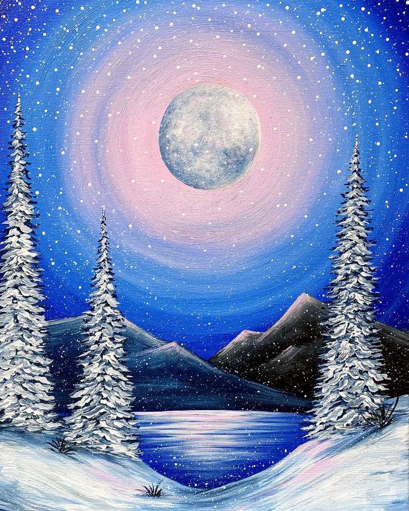 Soft Winter Night-Paint Party