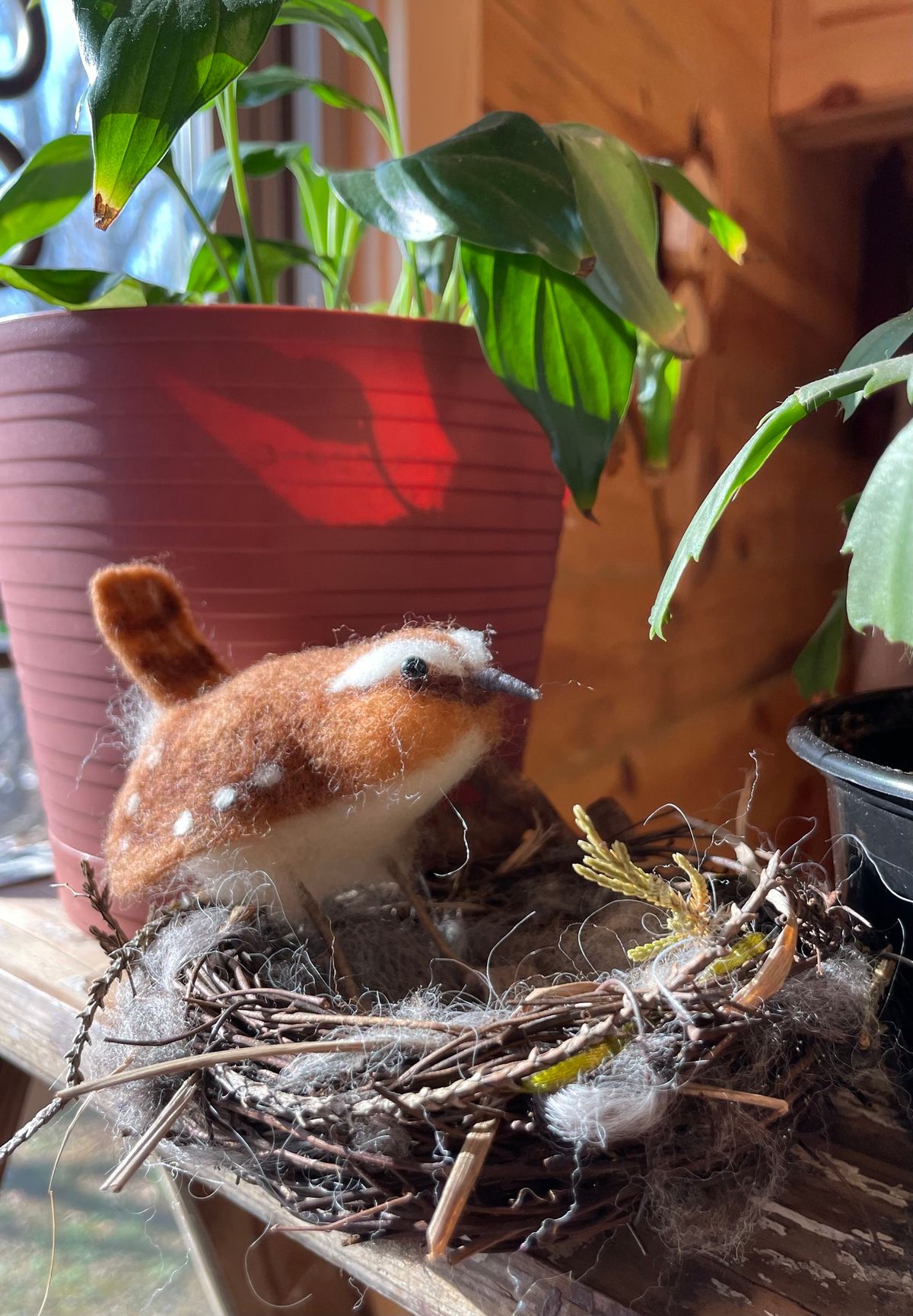 Wren and Nest Needle Felting Class