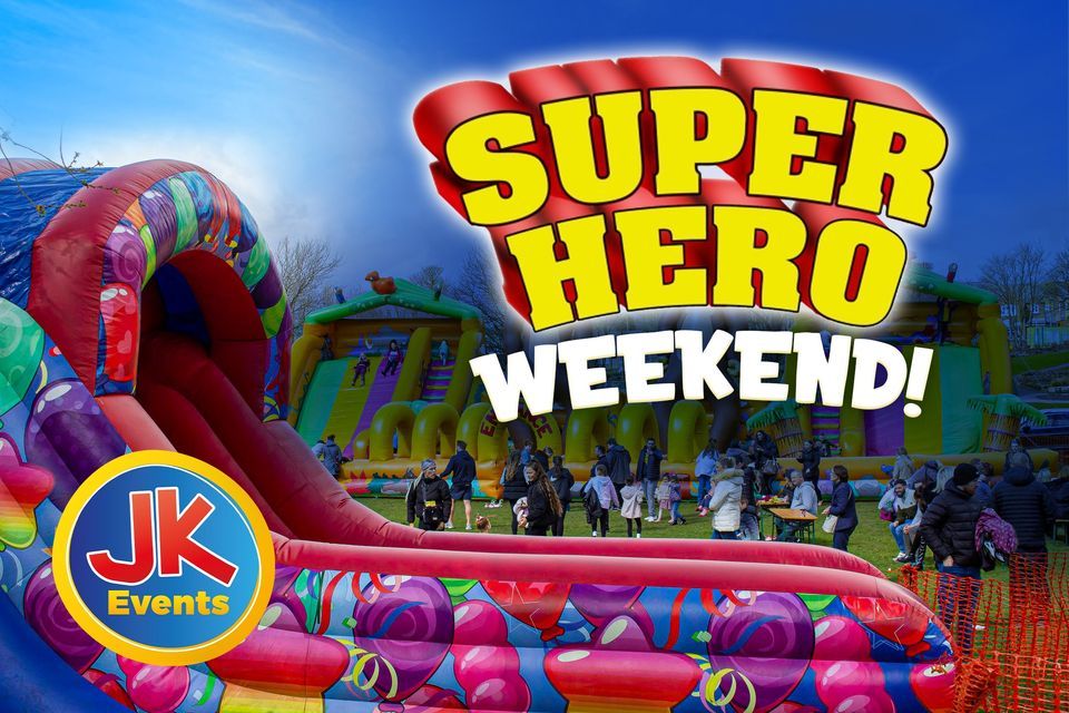 JKs SUPERHERO SPECIAL EVENT Inflatable Fun Weekend - Wellholme Park, Brighouse 21st & 22nd May 2022
