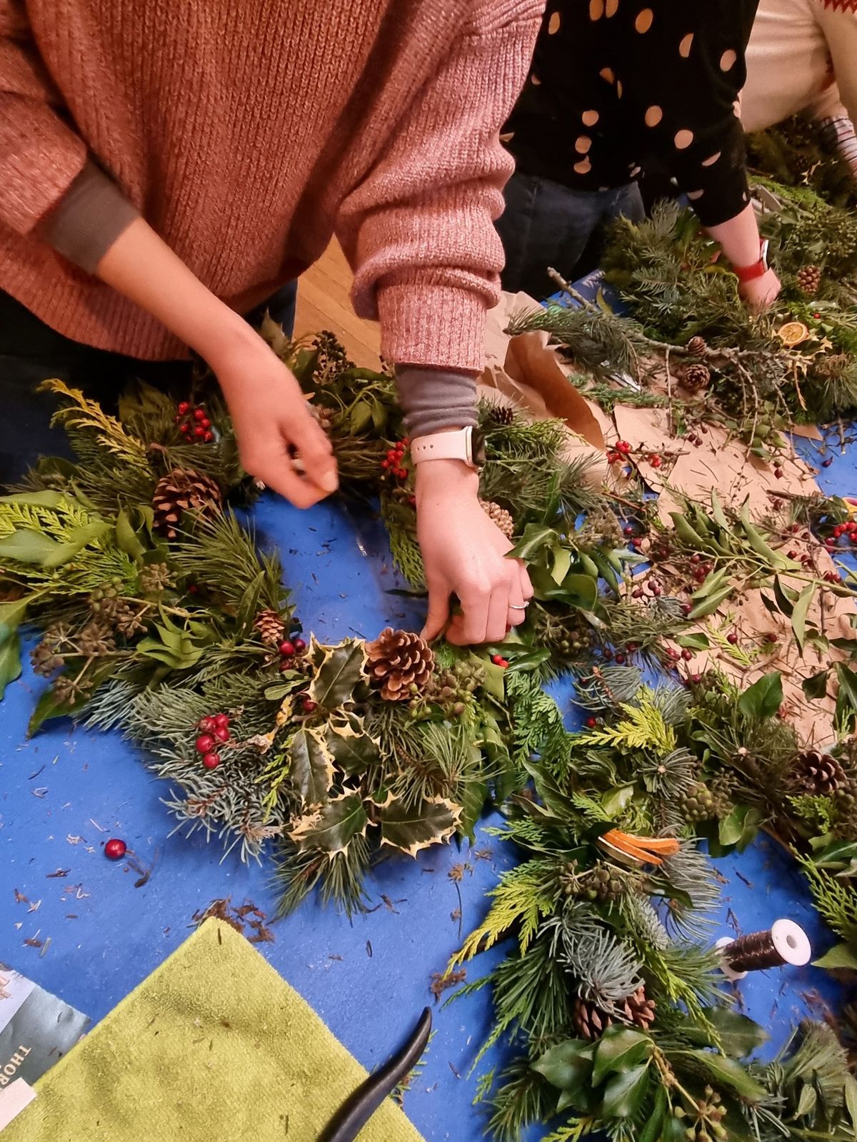 Christmas Wreath Making with L&M Floral