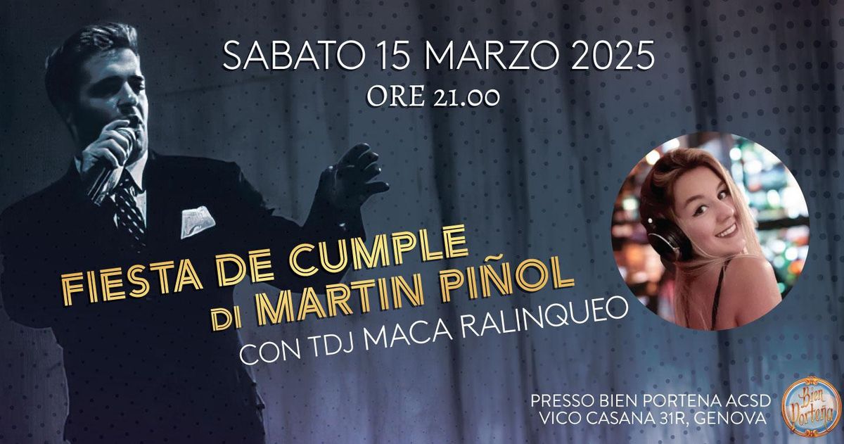 Milonga straordinaria compleanno Martin Pi\u00f1ol\u203c\ufe0f