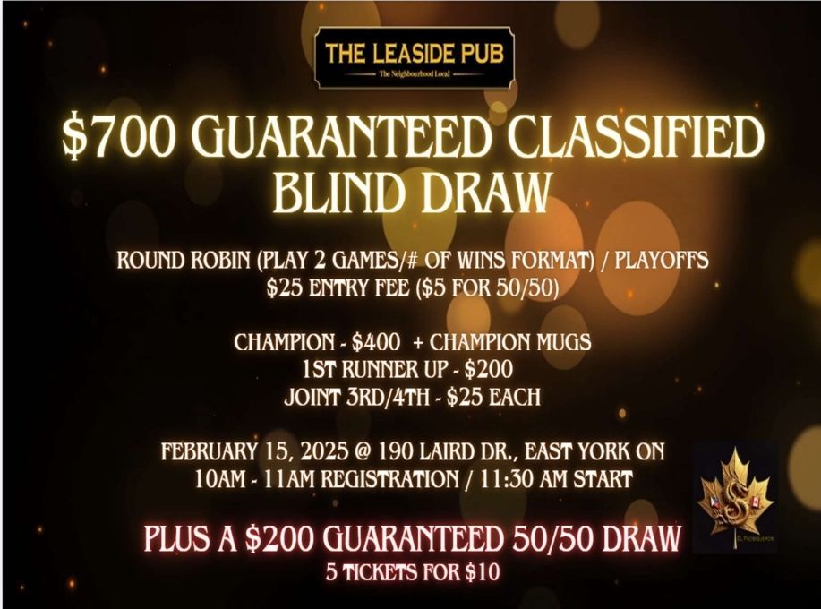 $700 Classified Blind Draw Doubles 