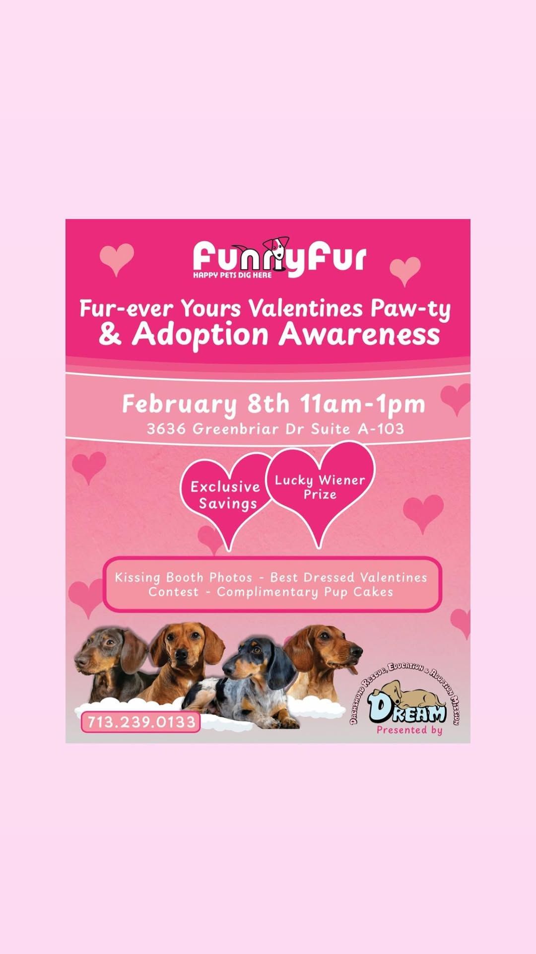 Fur-ever Yours \ud83d\udc36\ud83e\ude77 Valentines Paw-ty & Adoption Awareness