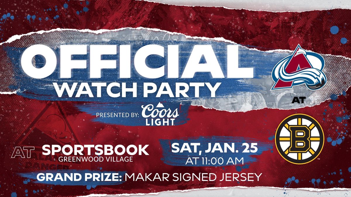 Official Colorado Avalanche Watch Party, Presented by Coors Light \u2013 Sportsbook Greenwood Village