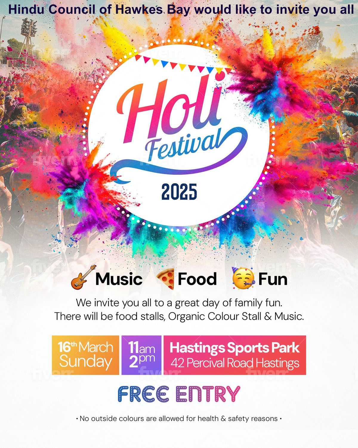 Holi Celebration with Hindu Council of Hawkes Bay