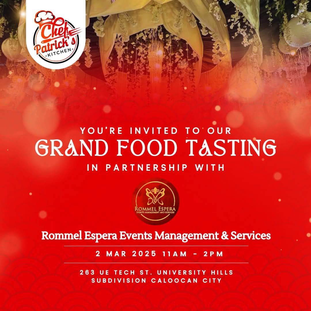 Romme Espera Events Management & Services X Chef Patrick\u2019s Kitchen Grand Food Tasting