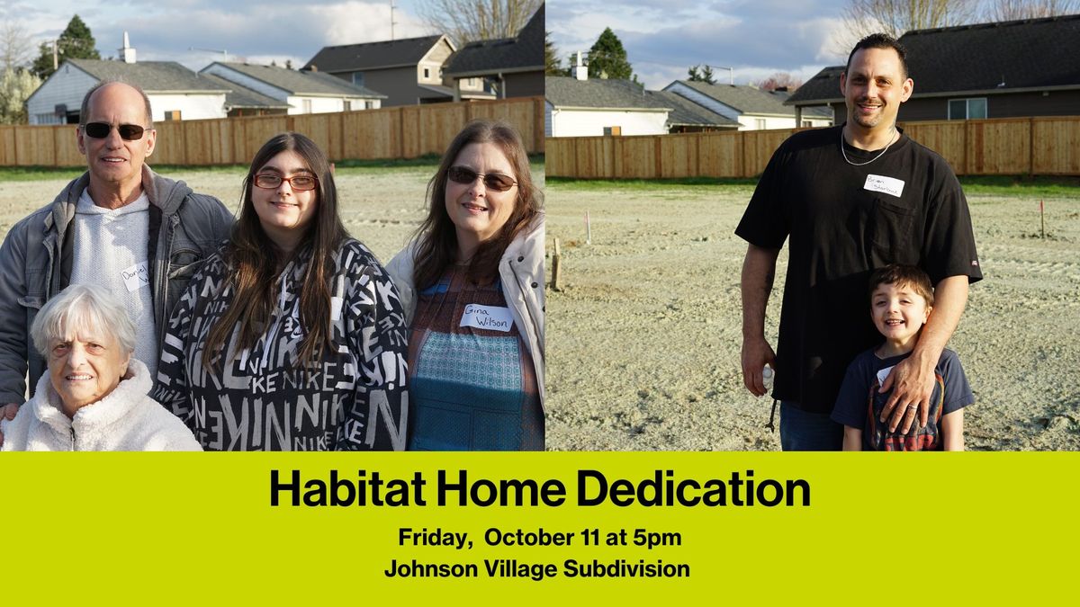 Habitat Home Dedication