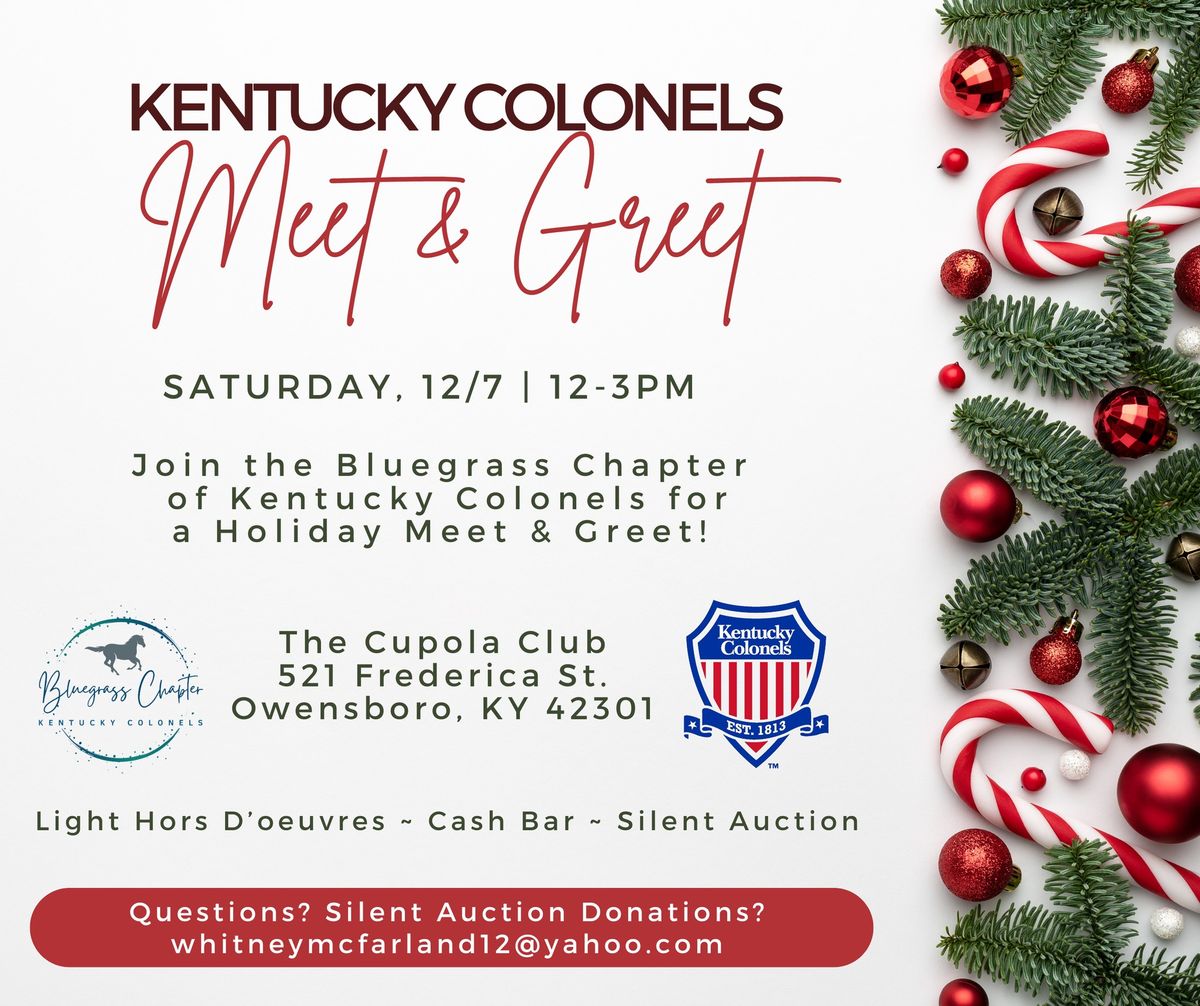 Bluegrass Chapter of Kentucky Colonels Holiday Meet & Greet