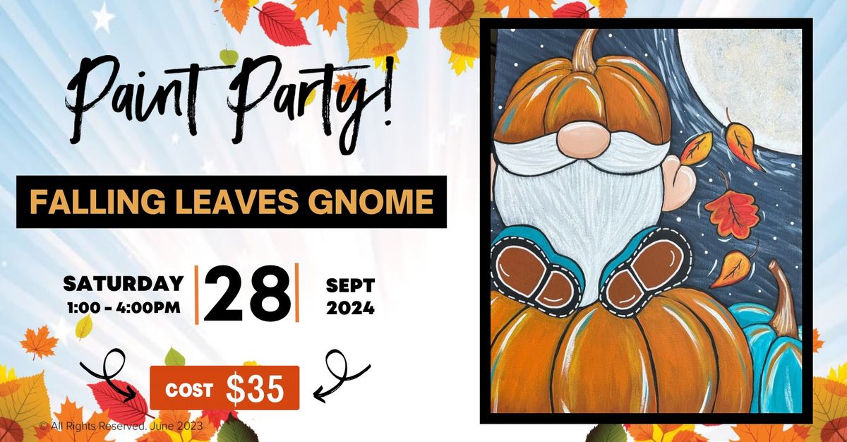 Falling Leaves Gnome Paint Party