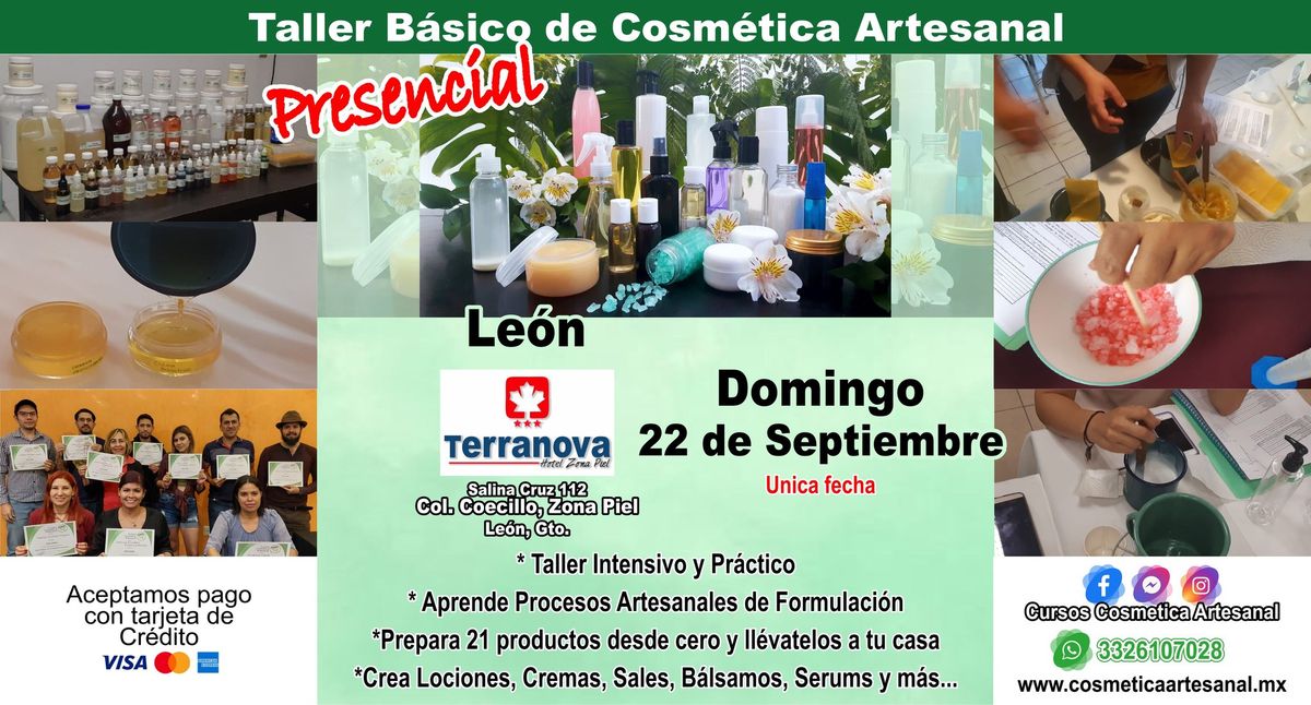 Taller B\u00e1sico de Cosm\u00e9tica Artesanal Le\u00f3n