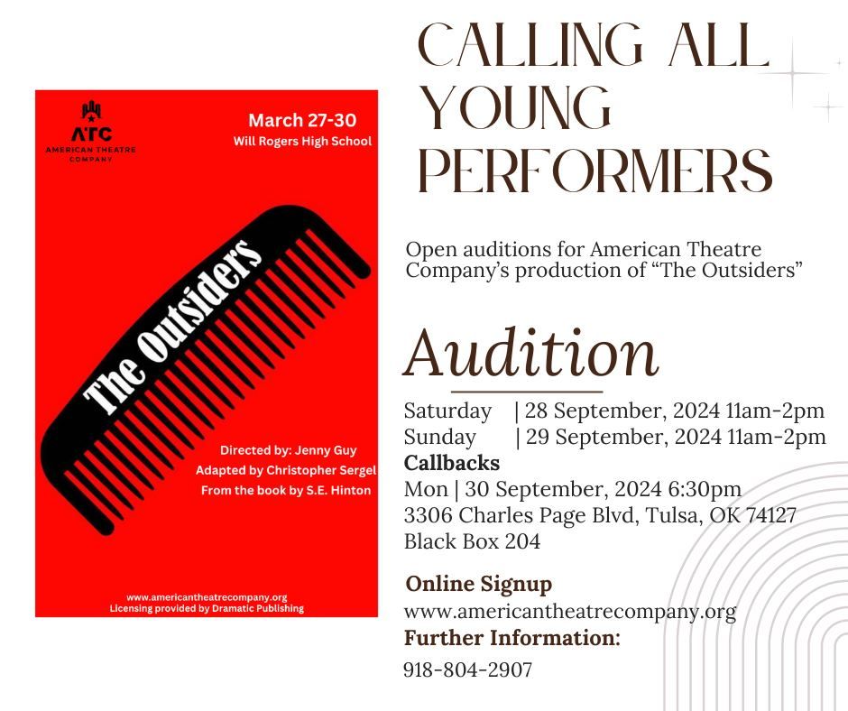 Open Auditions for American Theatre Company's Production of 'The Outsiders'