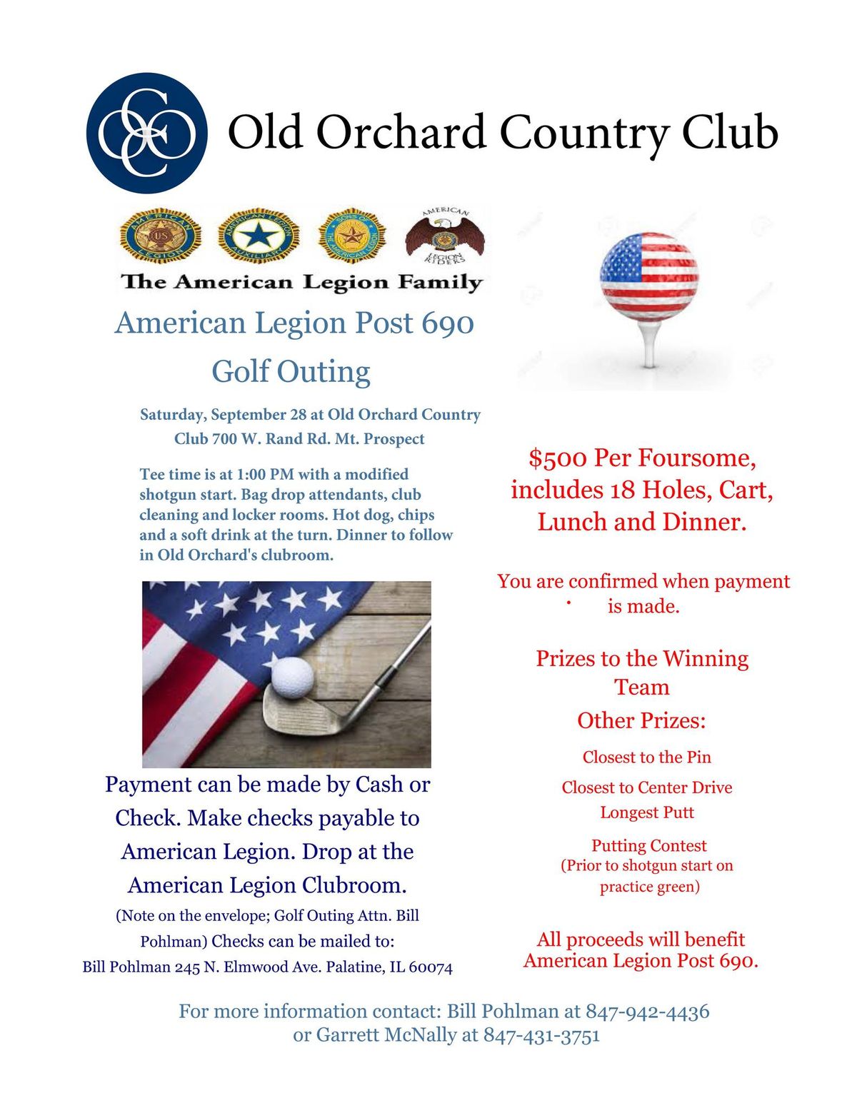 American Legion Post 690 Annual Golf Outing