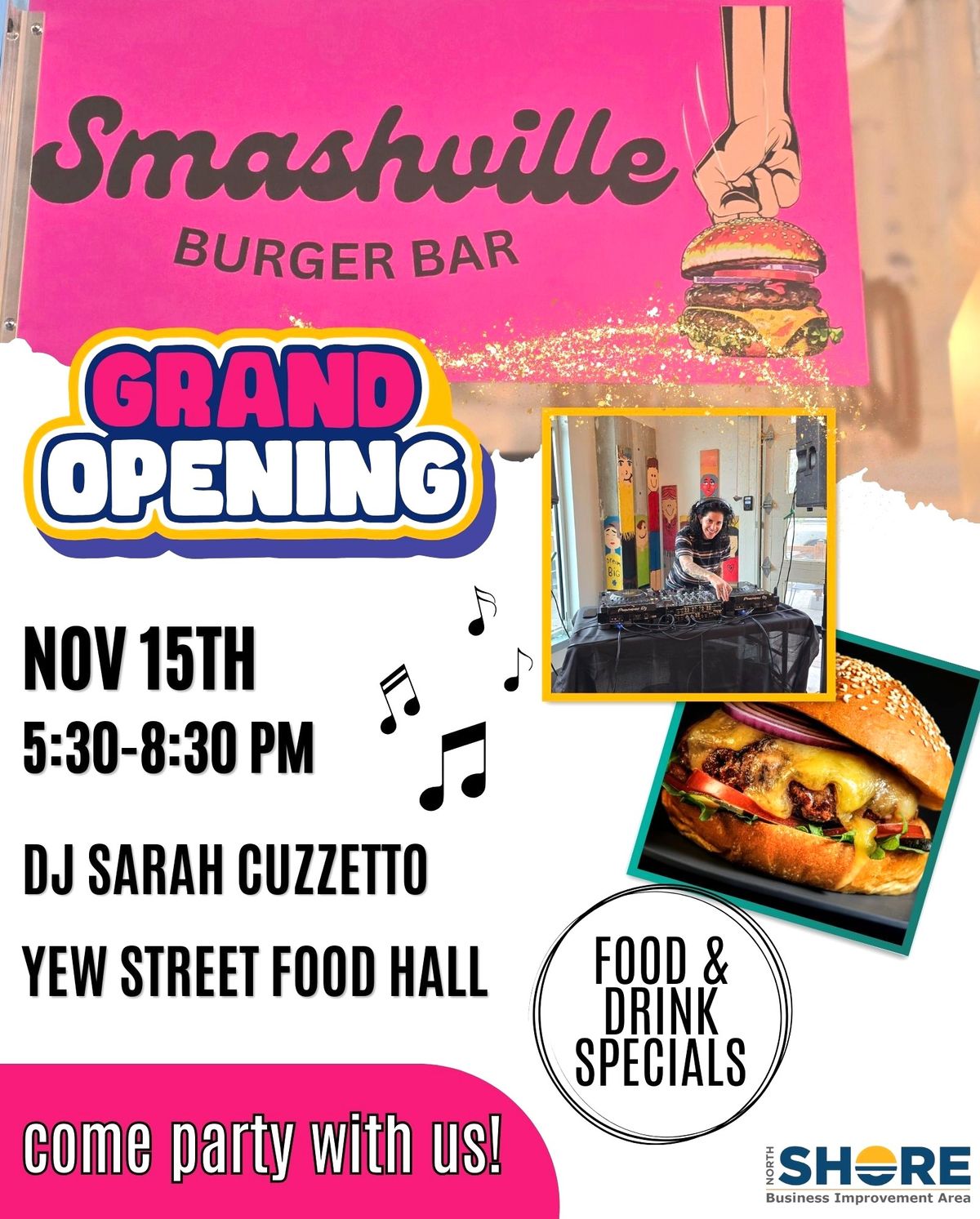 SMASHVILLE BURGER BAR GRAND OPENING WITH THE NSBIA!