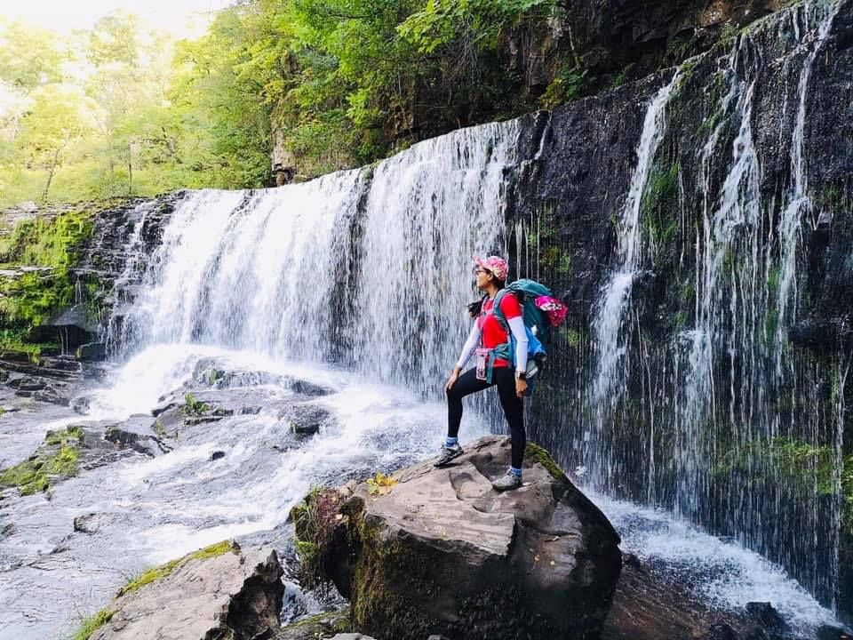 Dinas Rock via waterfall Country walk.