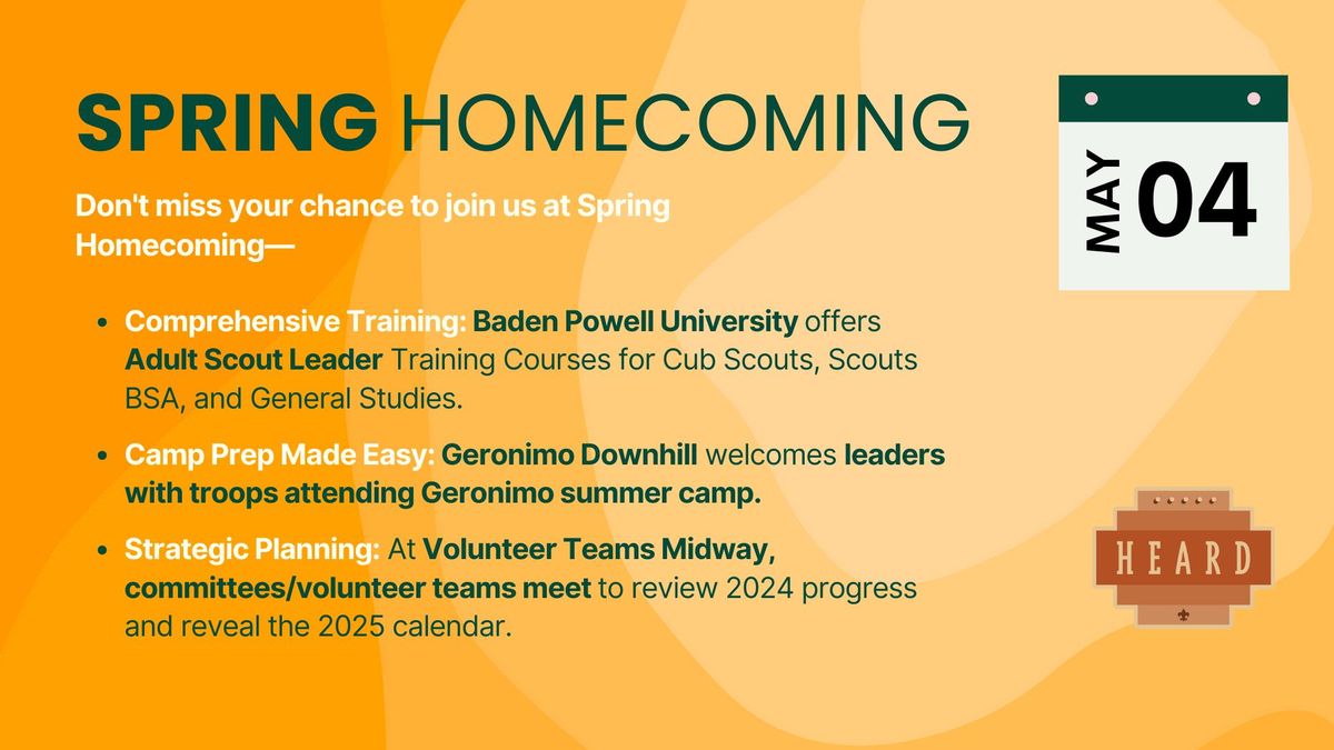 Spring Homecoming with Baden Powell University!