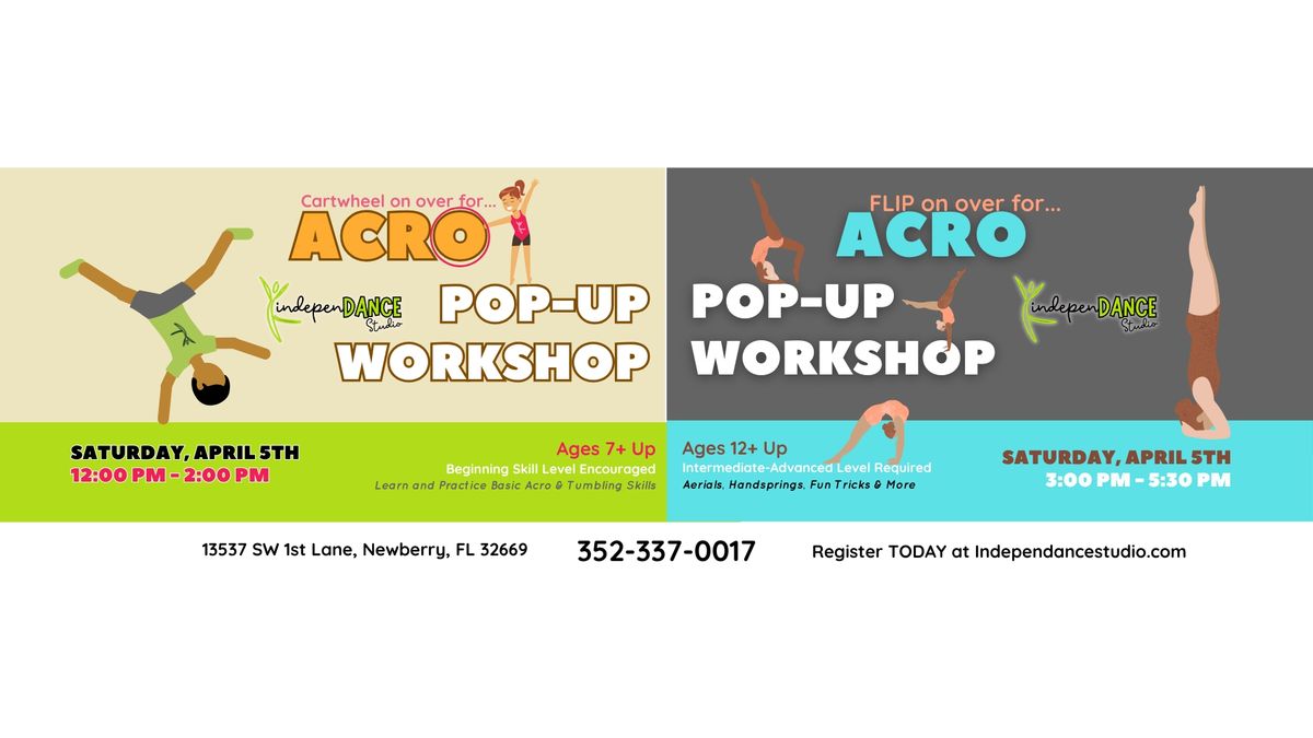 Spring into April: ACRO SKILLS Pop-Up Workshops