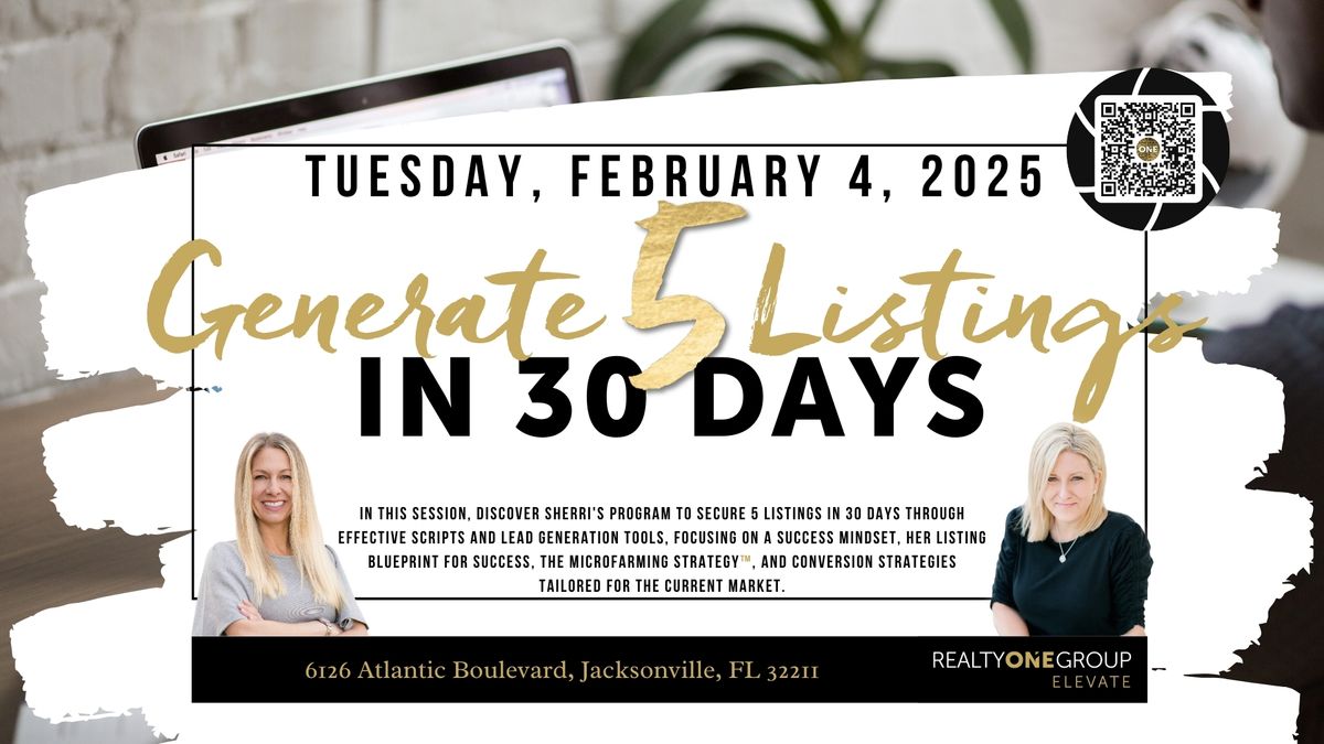 Generate 5 Listings in 30 Days