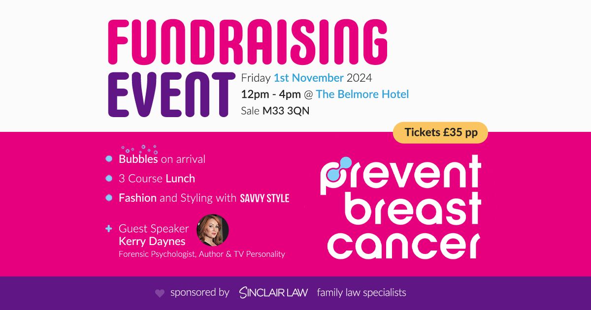 Prevent Breast Cancer - Fundraising Lunch (1st November)