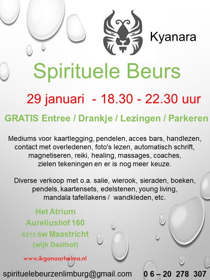 Spirituele Avondbeurs Maastricht (GRATIS ENTREE- DRANKJE - LEZINGEN - PARKEREN))