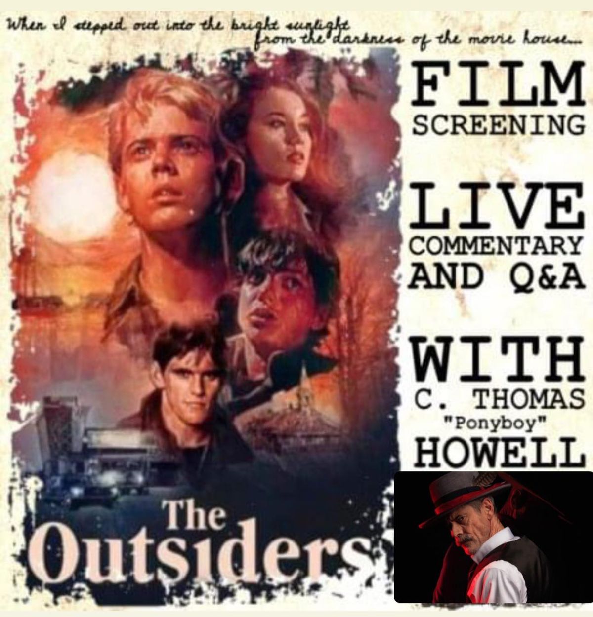 C. Thomas Howell with screening of The Outsiders in Grand Rapids, MI