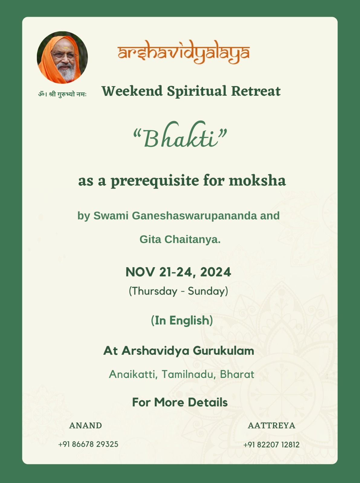 Transformative Weekend Spiritual Retreat