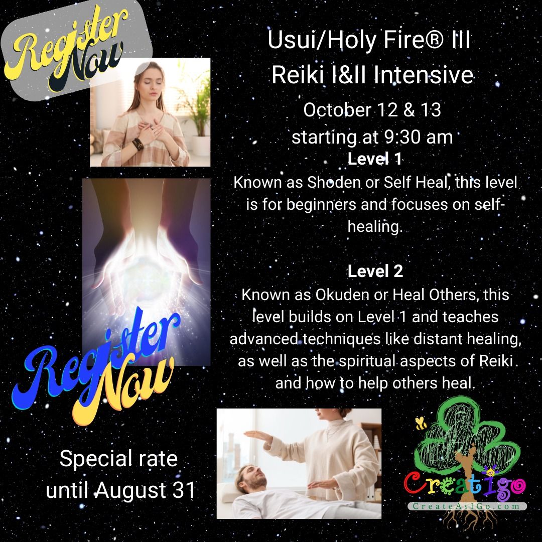 Usui\/Holy Fire\u00ae III Reiki I&II Intensive