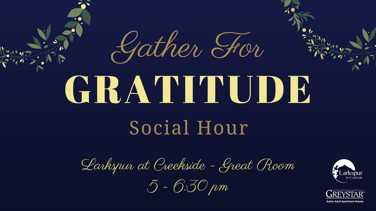 Gather For Gratitude Social Hour