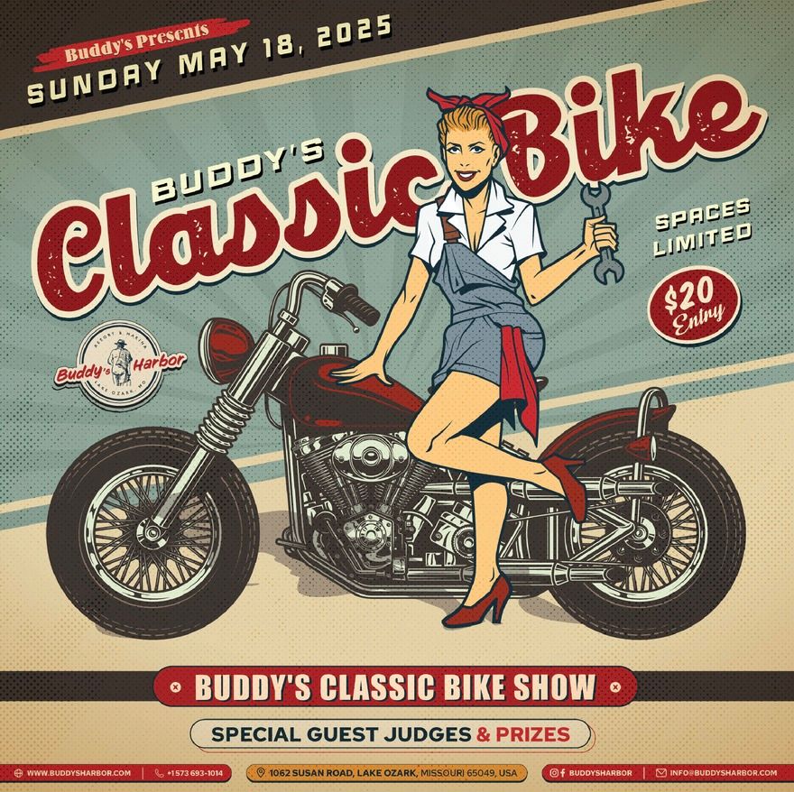 Buddy's Harbor Classic & Custom Bikes Show - Sunday May 18th