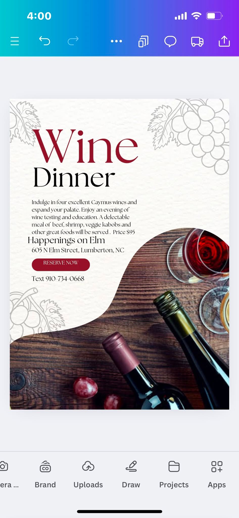 Caymus Wine Dinner